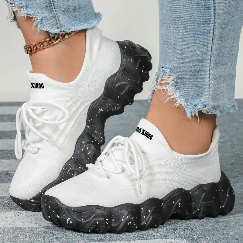 Singing Durable Lightweight And Breathable Low Top Chunky Sneakers Unisex-12
