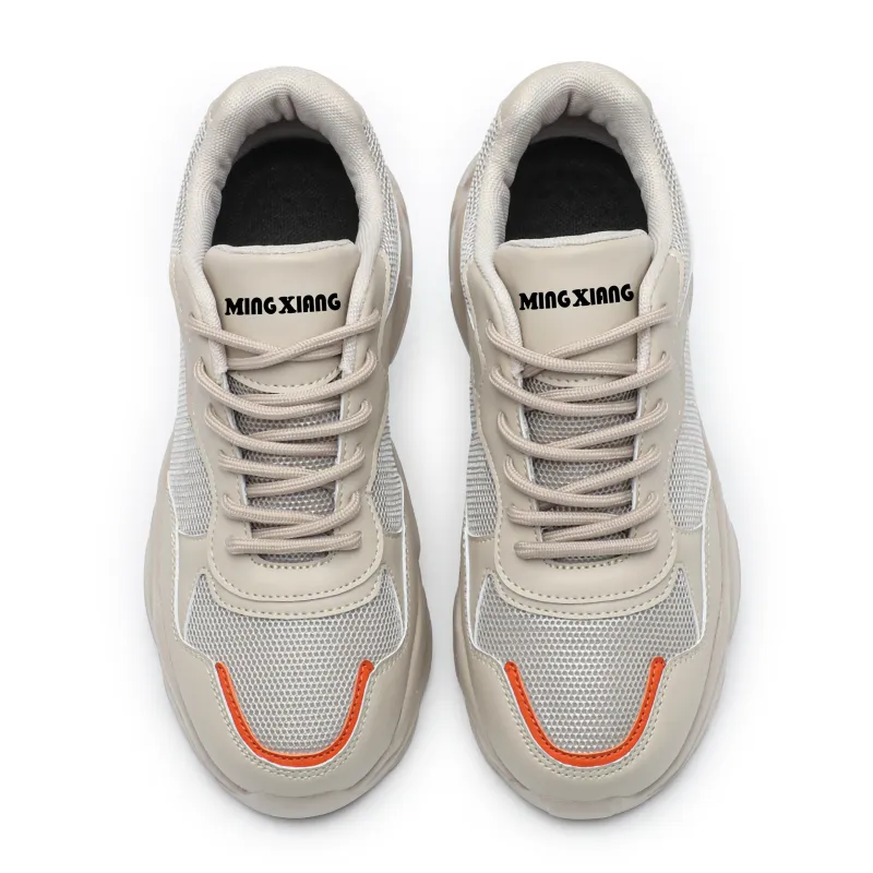 Singing Abrasion Resistant Lightweight Height Increasing Low Top Chunky Sneakers Unisex-4