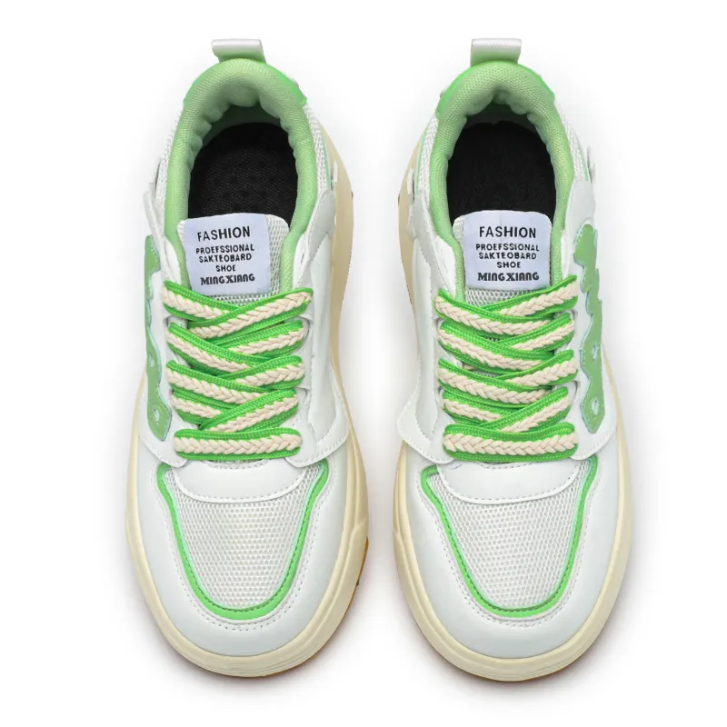 Singing Wear-Resistant Lightweight Height Increasing Low-Top Skateboard Shoes Unisex-11