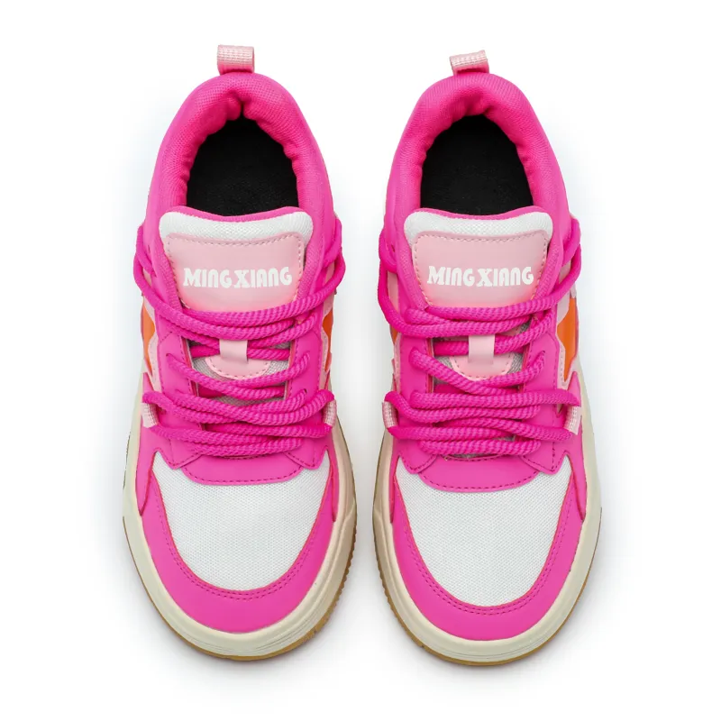 Singing Wear-Resistant Lightweight Height Increasing Low-Top Skateboard Shoes Unisex-18
