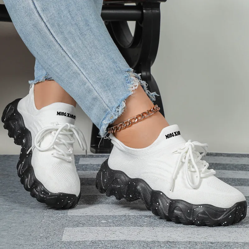 Singing Durable Lightweight And Breathable Low Top Chunky Sneakers Unisex-14