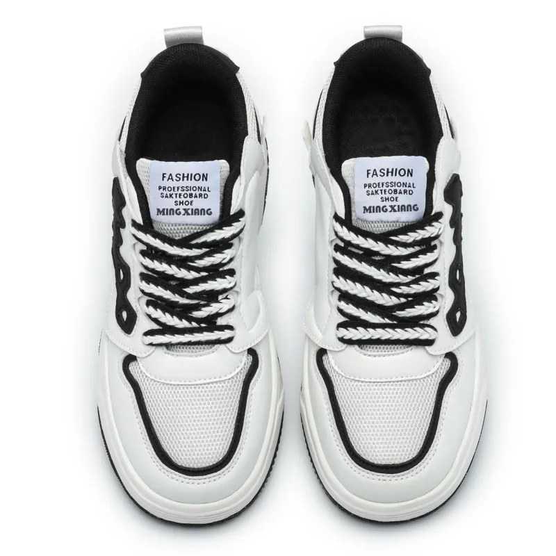 Singing Wear-Resistant Lightweight Height Increasing Low-Top Skateboard Shoes Unisex-4