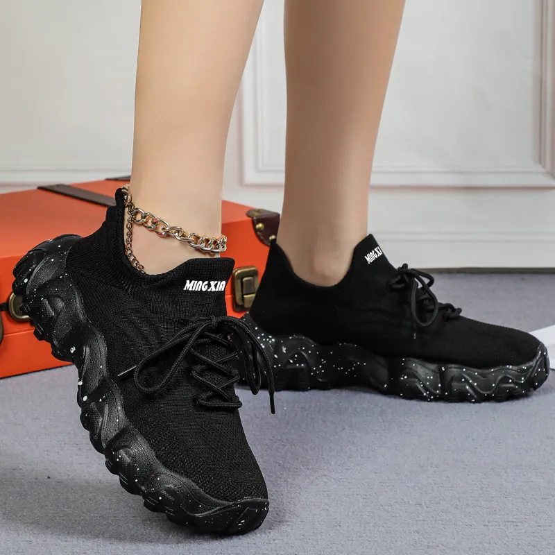Singing Durable Lightweight And Breathable Low Top Chunky Sneakers Unisex-3
