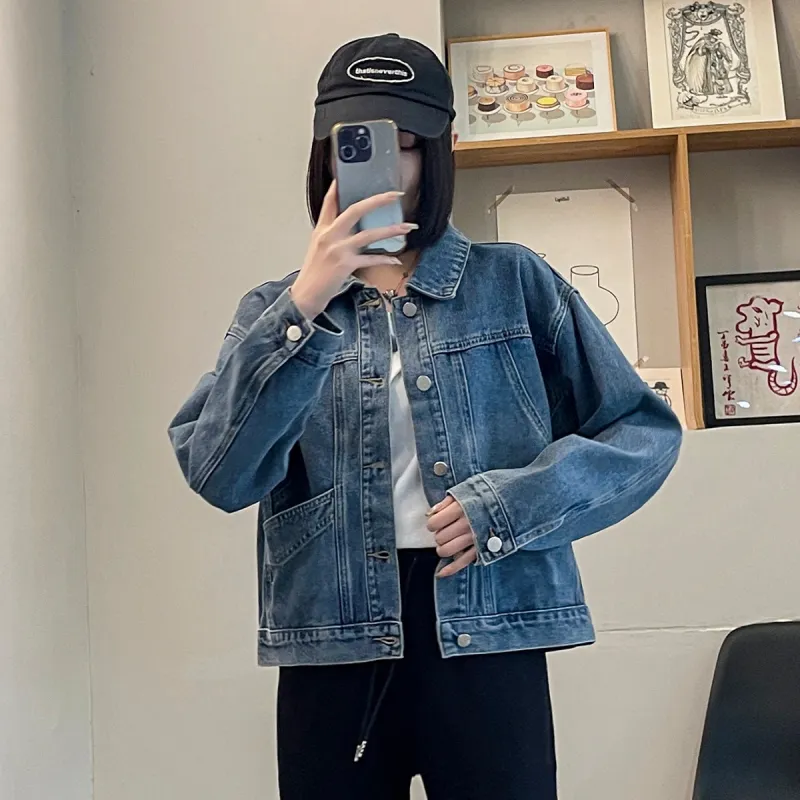 Tonlion Denim Jacket Women's Light Blue-6