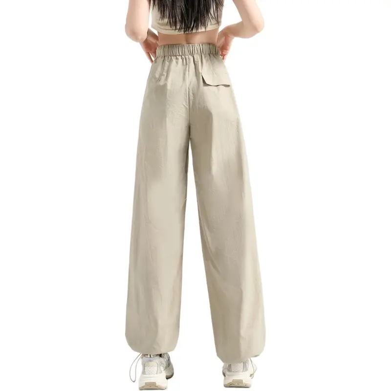 Tonlion Casual Pants Women's Gray Pea Green-0
