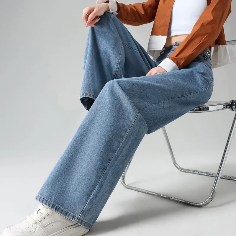 Tonlion Jeans Women's Moon White Blue-6
