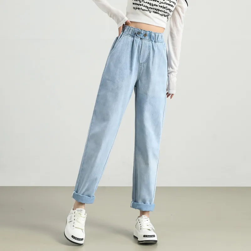 Tonlion Jeans Women's Moon White Blue-6