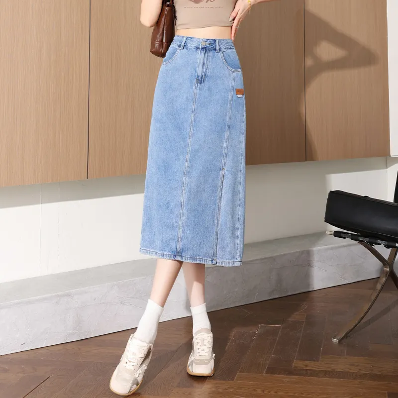 Tonlion Denim Long Skirt Women's-3