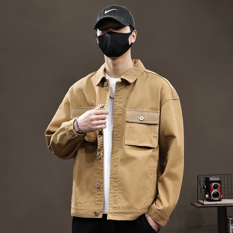 Tonlion Denim Jacket Unisex Khaki-2