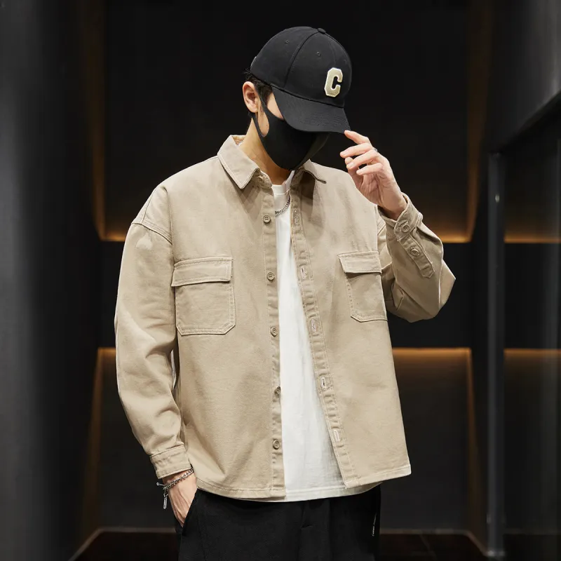 Tonlion Denim Jacket Unisex Khaki-2