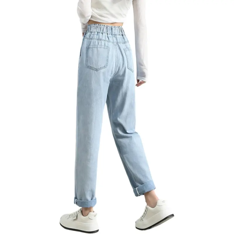 Tonlion Jeans Women's Moon White Blue-1