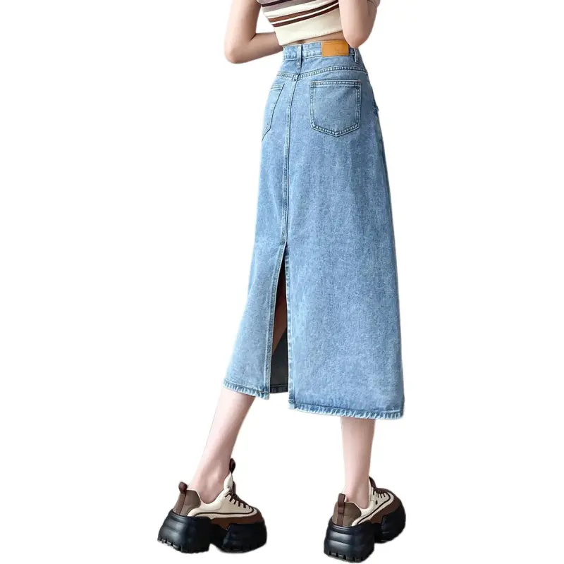 Tonlion Denim Long Skirt Women's-1