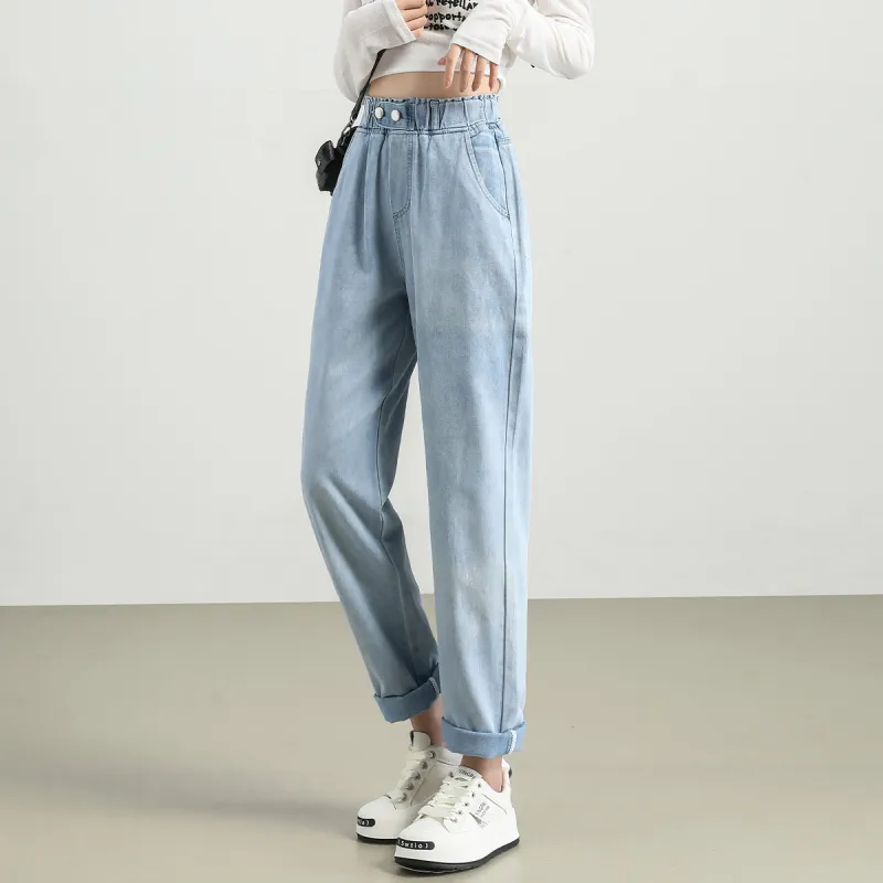 Tonlion Jeans Women's Moon White Blue-2