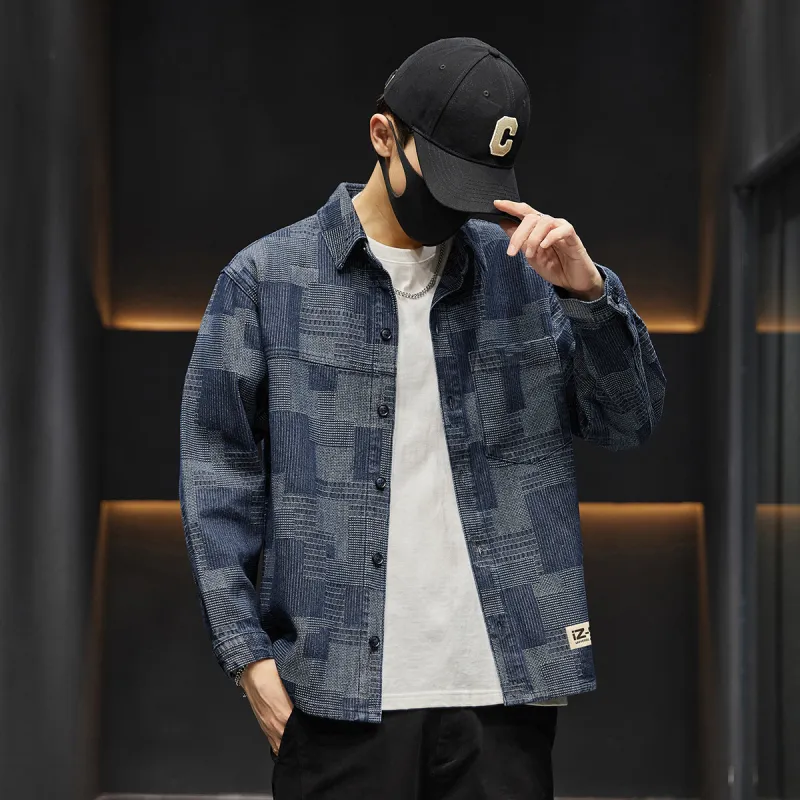 Tonlion Denim Jacket Unisex Blue Tone-4