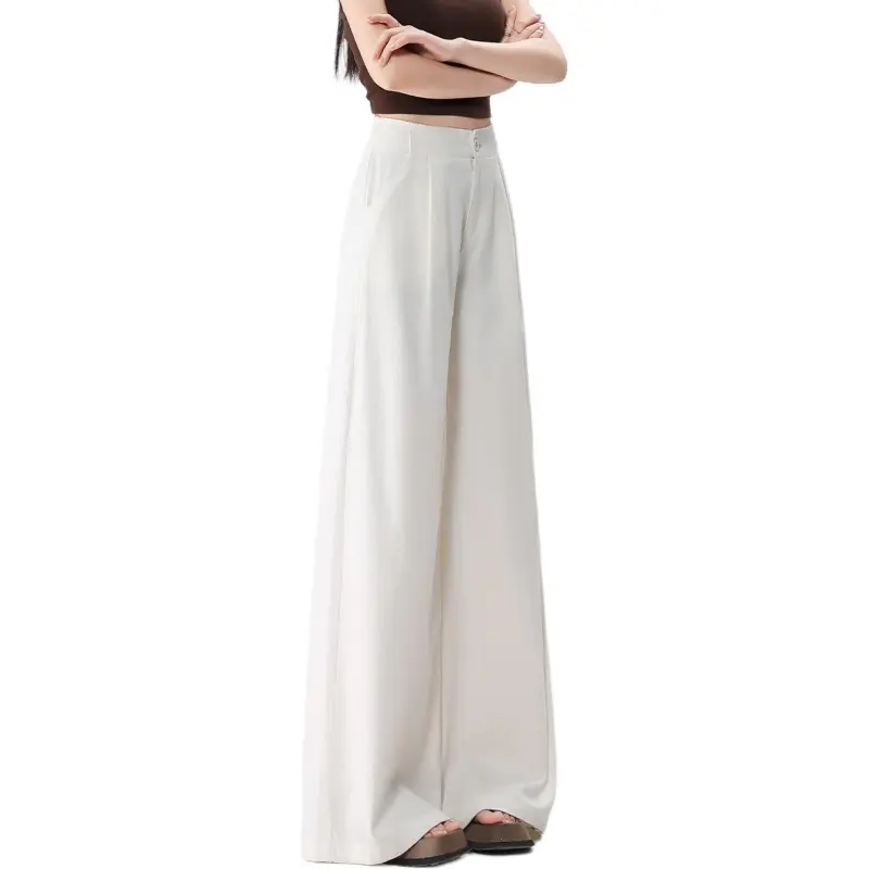 Tonlion Casual Pants Women's Beige Apricot-6