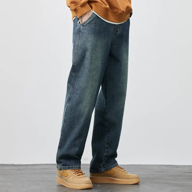 Tonlion Jeans Unisex Vintage Blue-4