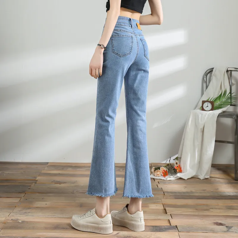 Tonlion Jeans Women's Moon White Blue-1