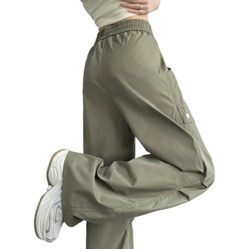 Tonlion Casual Pants Women's Army Green-1