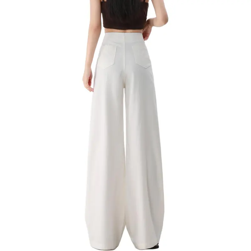 Tonlion Casual Pants Women's Beige Apricot-1