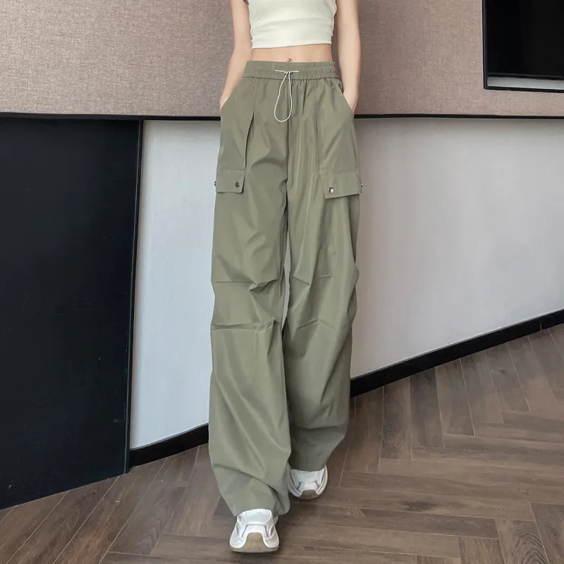 Tonlion Casual Pants Women's Army Green-4
