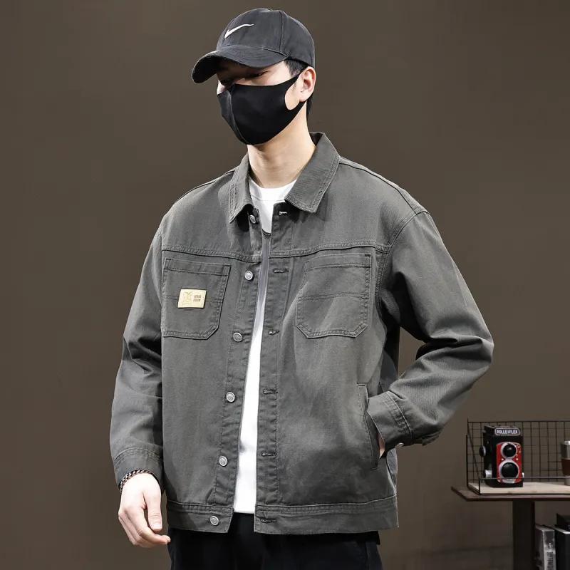 Tonlion Denim Jacket Unisex Army Green-1