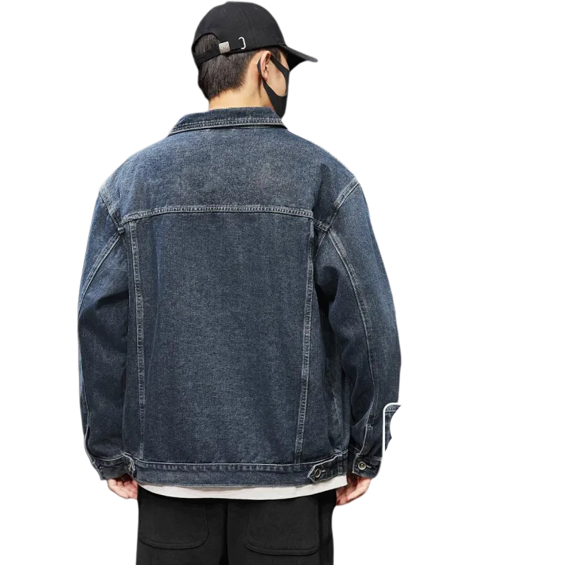 Tonlion Denim Jacket Unisex Blue Gray-1