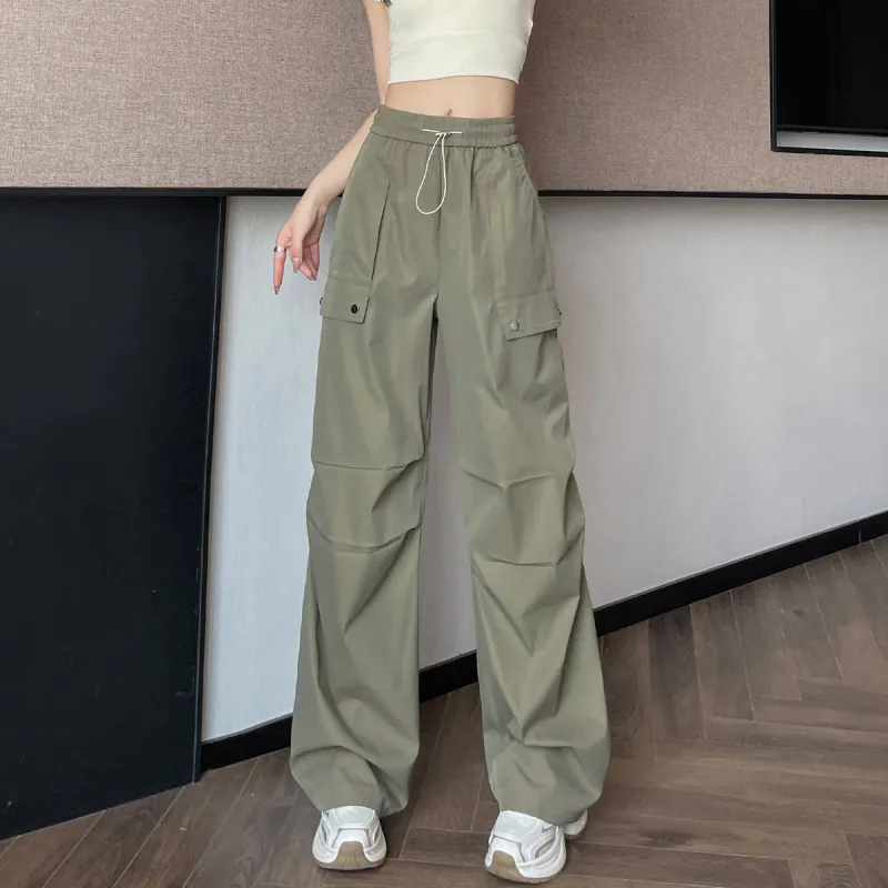 Tonlion Casual Pants Women's Army Green-2