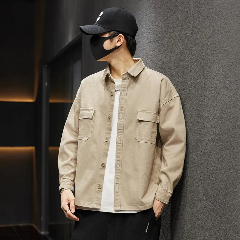 Tonlion Denim Jacket Unisex Khaki-4