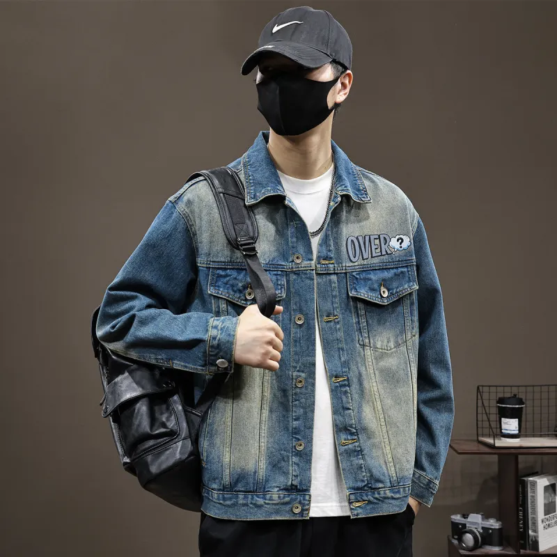 Tonlion Denim Jacket Unisex Vintage Blue-2