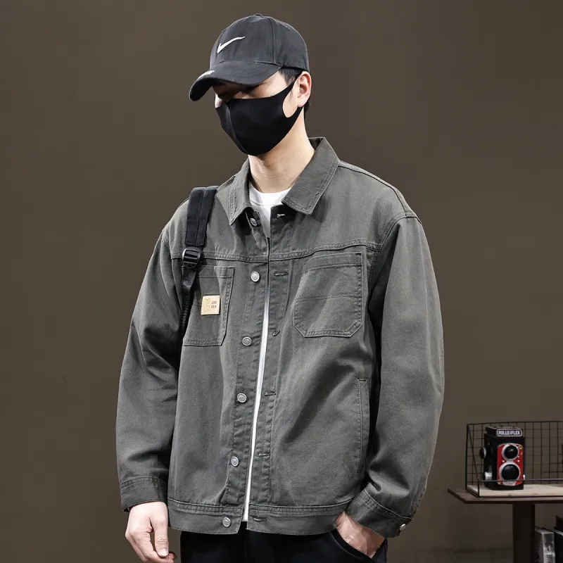 Tonlion Denim Jacket Unisex Army Green-2