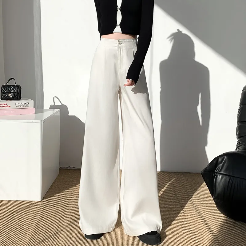Tonlion Casual Pants Women's Beige Apricot-5