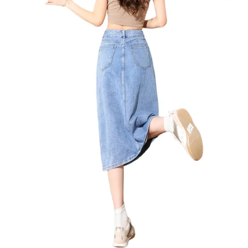Tonlion Denim Long Skirt Women's-1