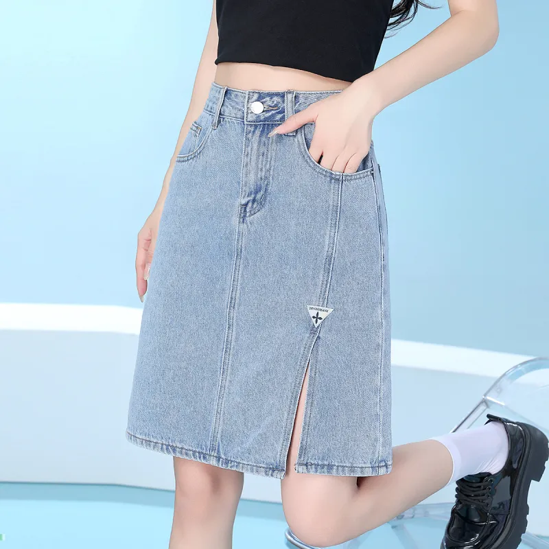 Tonlion Denim Short Skirts Women's-3