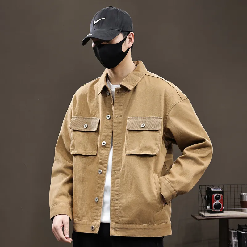 Tonlion Denim Jacket Unisex Khaki-3