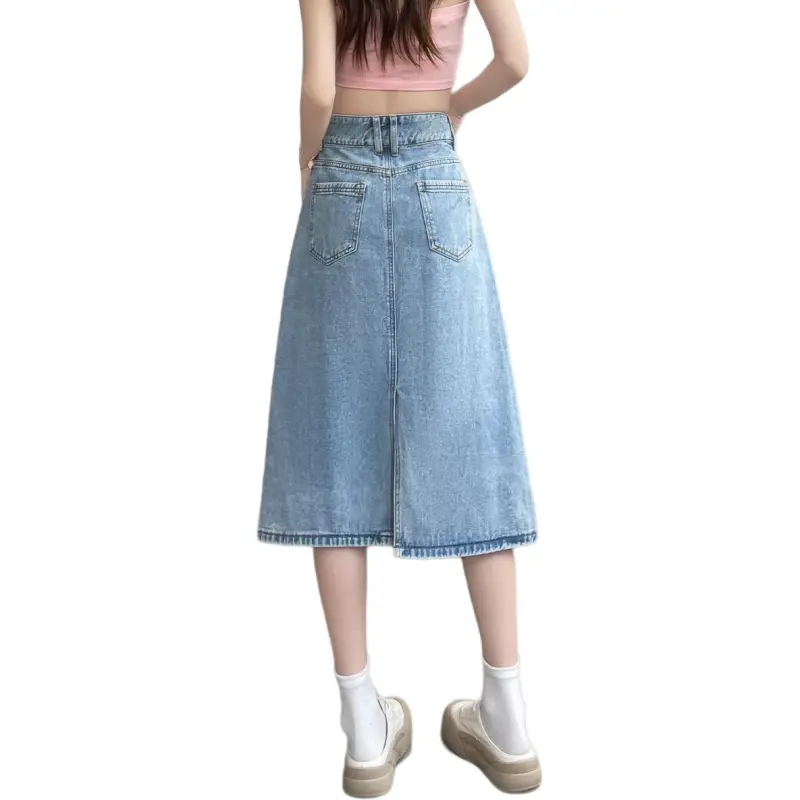 Tonlion Denim Long Skirt Women's-1