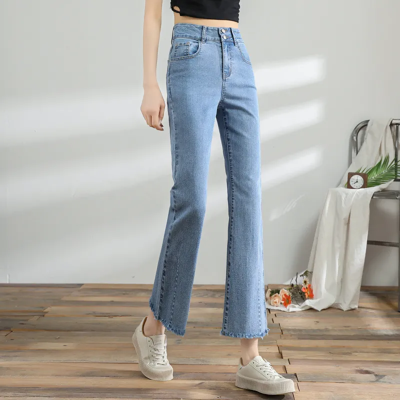 Tonlion Jeans Women's Moon White Blue-2
