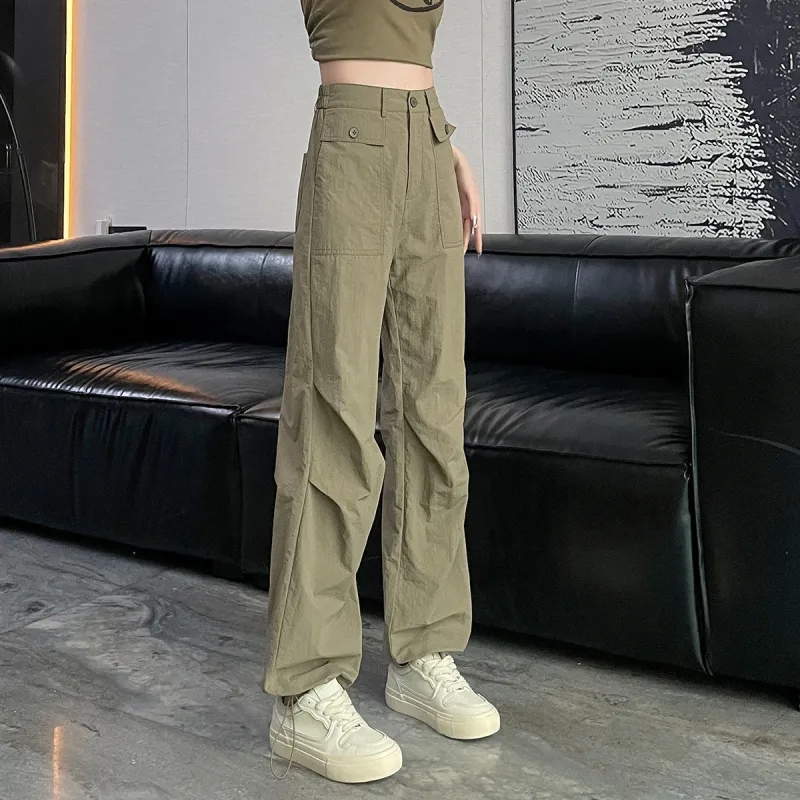 Tonlion Casual Pants Women's Light Army Green-7