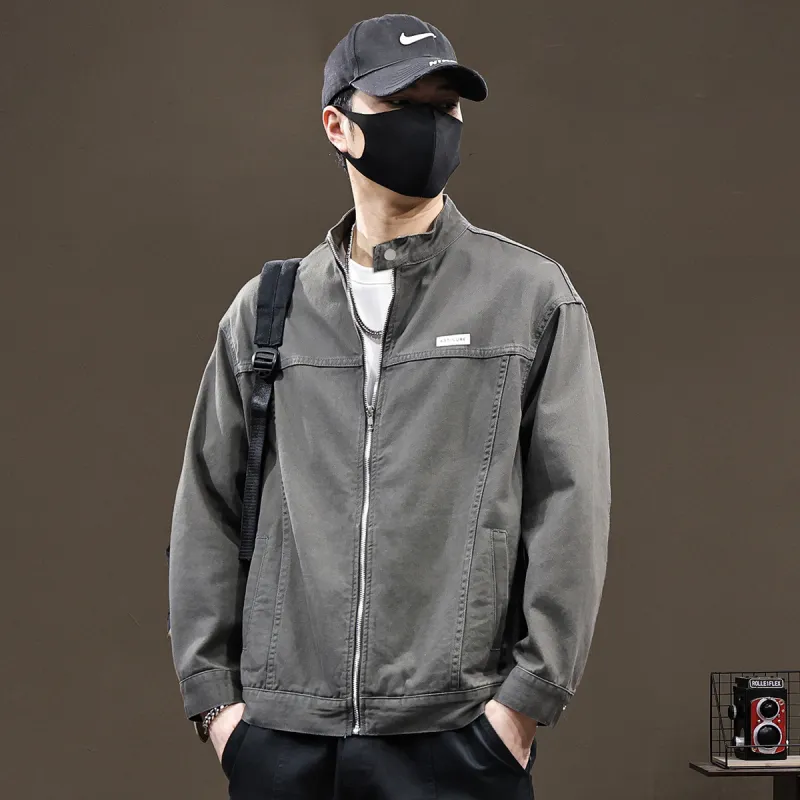 Tonlion Denim Jacket Unisex Army Green-3