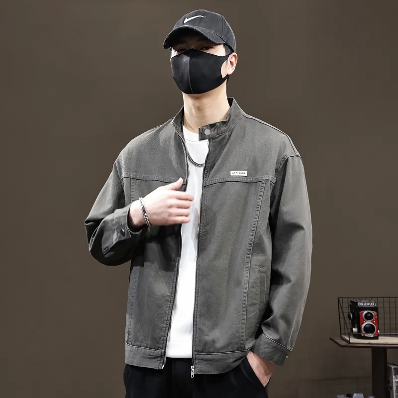 Tonlion Denim Jacket Unisex Army Green-4