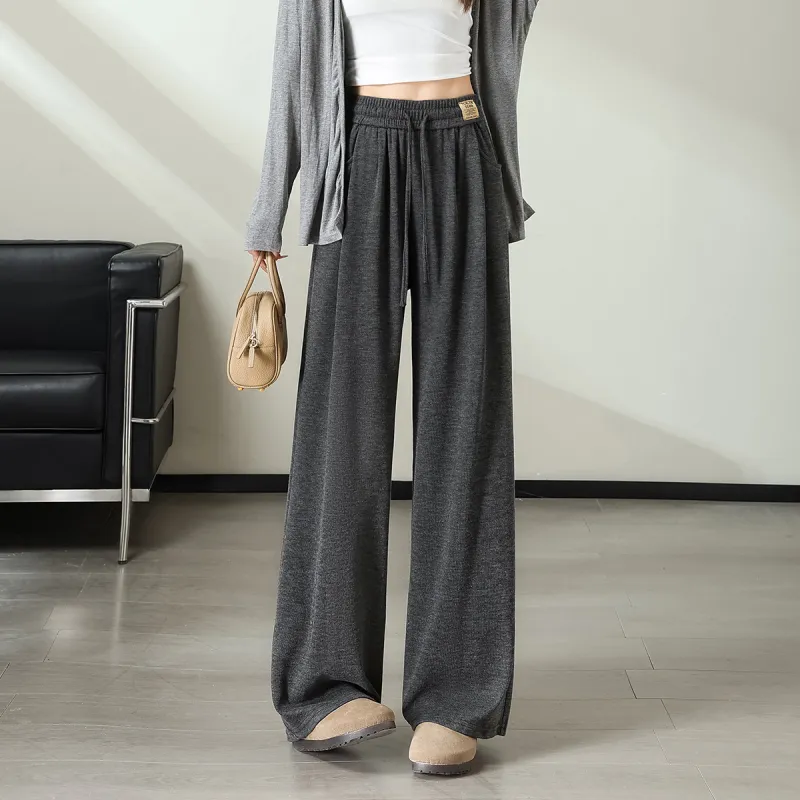 Tonlion Casual Pants Women's Dark Gray-4