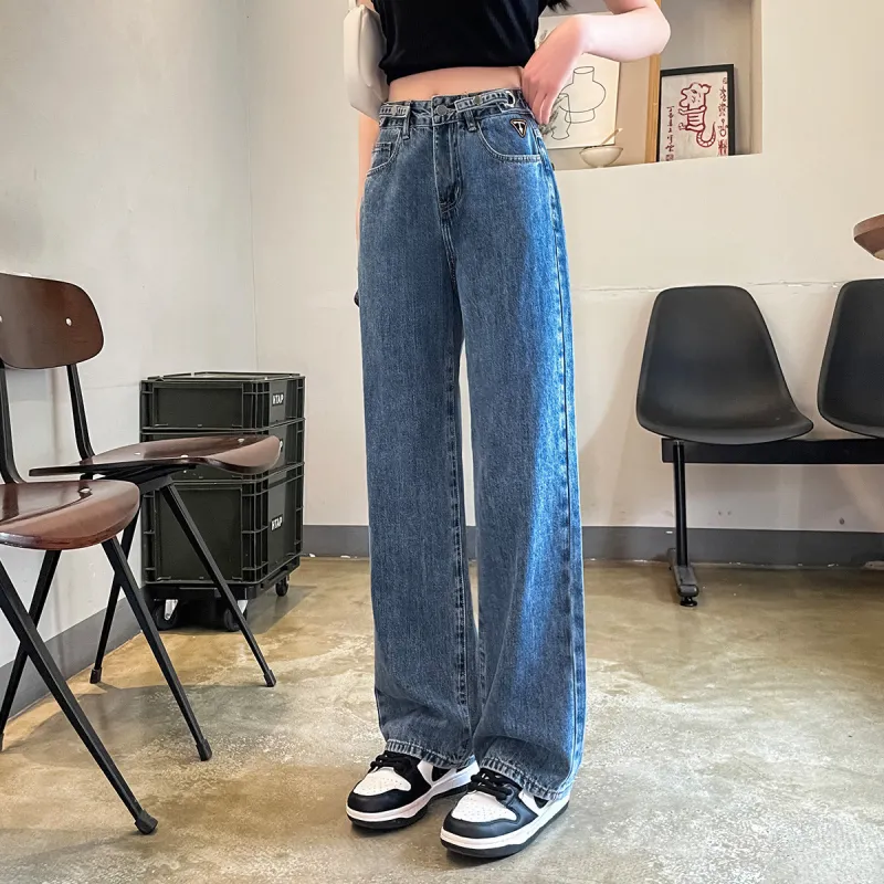 Tonlion Jeans Women's Moon White Blue-4