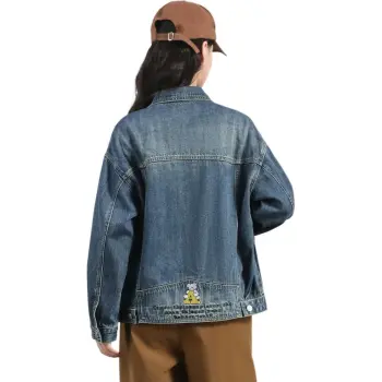 Tonlion Denim Jacket Women's Vintage Blue