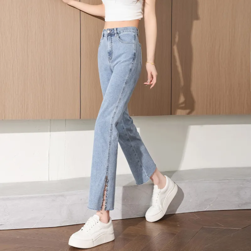 Tonlion Jeans Women's Moon White Blue-1
