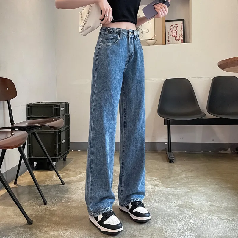 Tonlion Jeans Women's Moon White Blue-3
