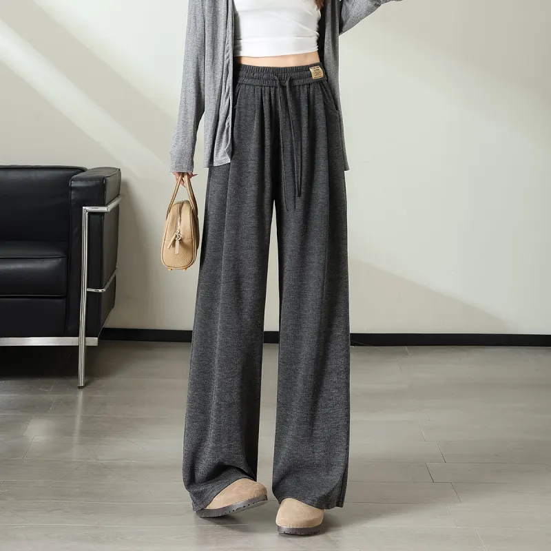 Tonlion Casual Pants Women's Dark Gray-3