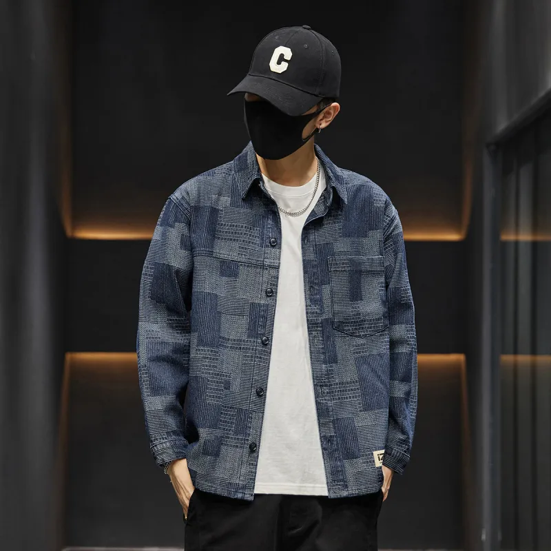 Tonlion Denim Jacket Unisex Blue Tone-5
