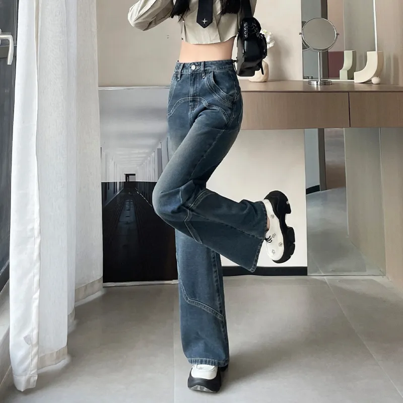 Tonlion Jeans Women's Blue Gray-4