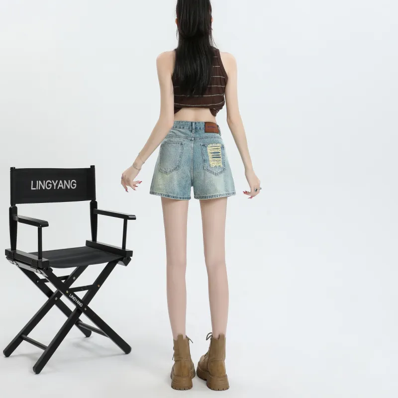 Tonlion Denim Shorts Women's Moonlight Blue-3