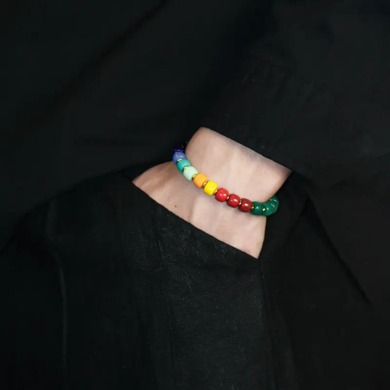 DRAGON LI Colored Glaze Jade Bracelets Unisex-3