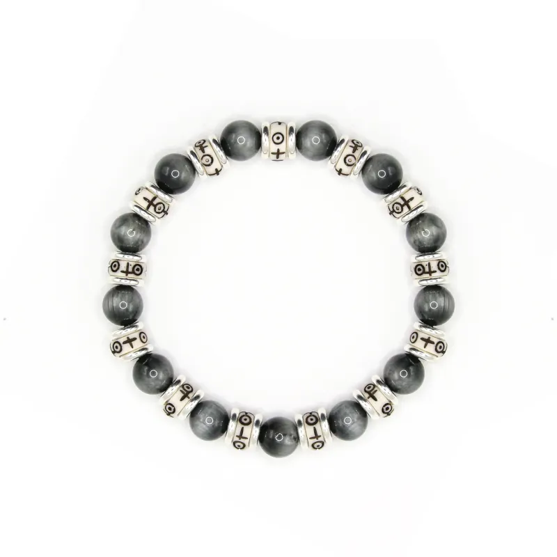 DRAGON LI Hawk's Eye Stone Bracelets Unisex-5